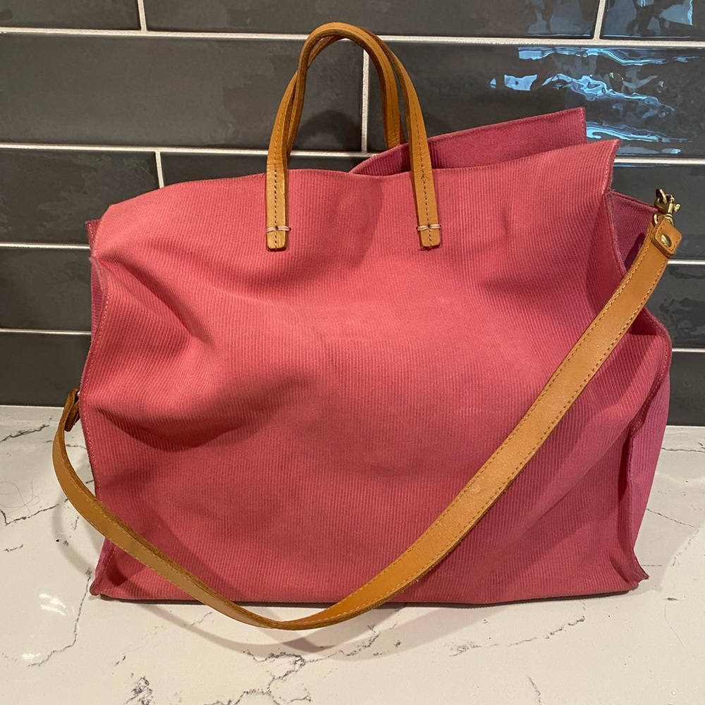 Clare V. Pink Sueded Leather “Simple Tote” - Like New